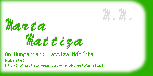 marta mattiza business card